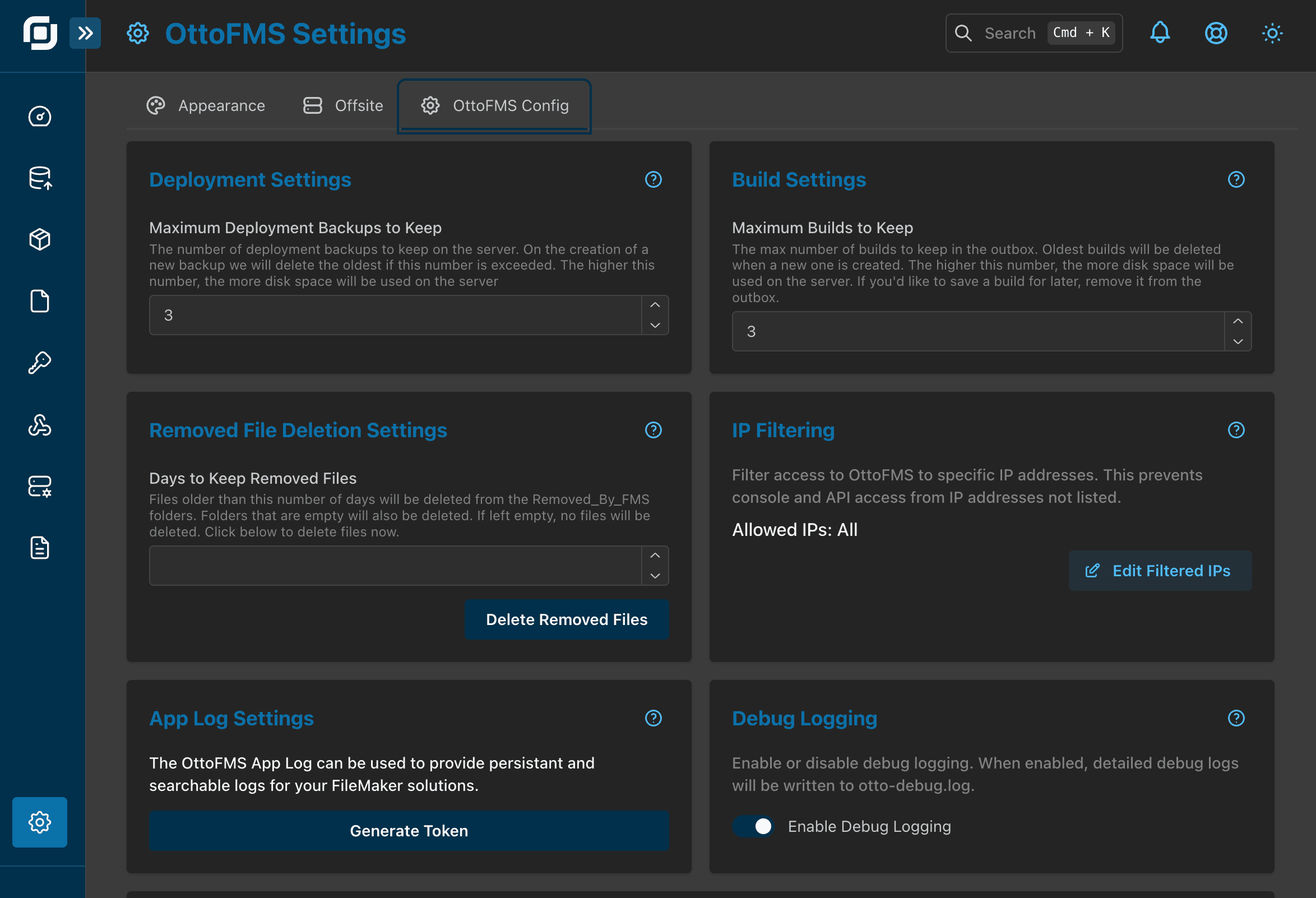 Config Settings