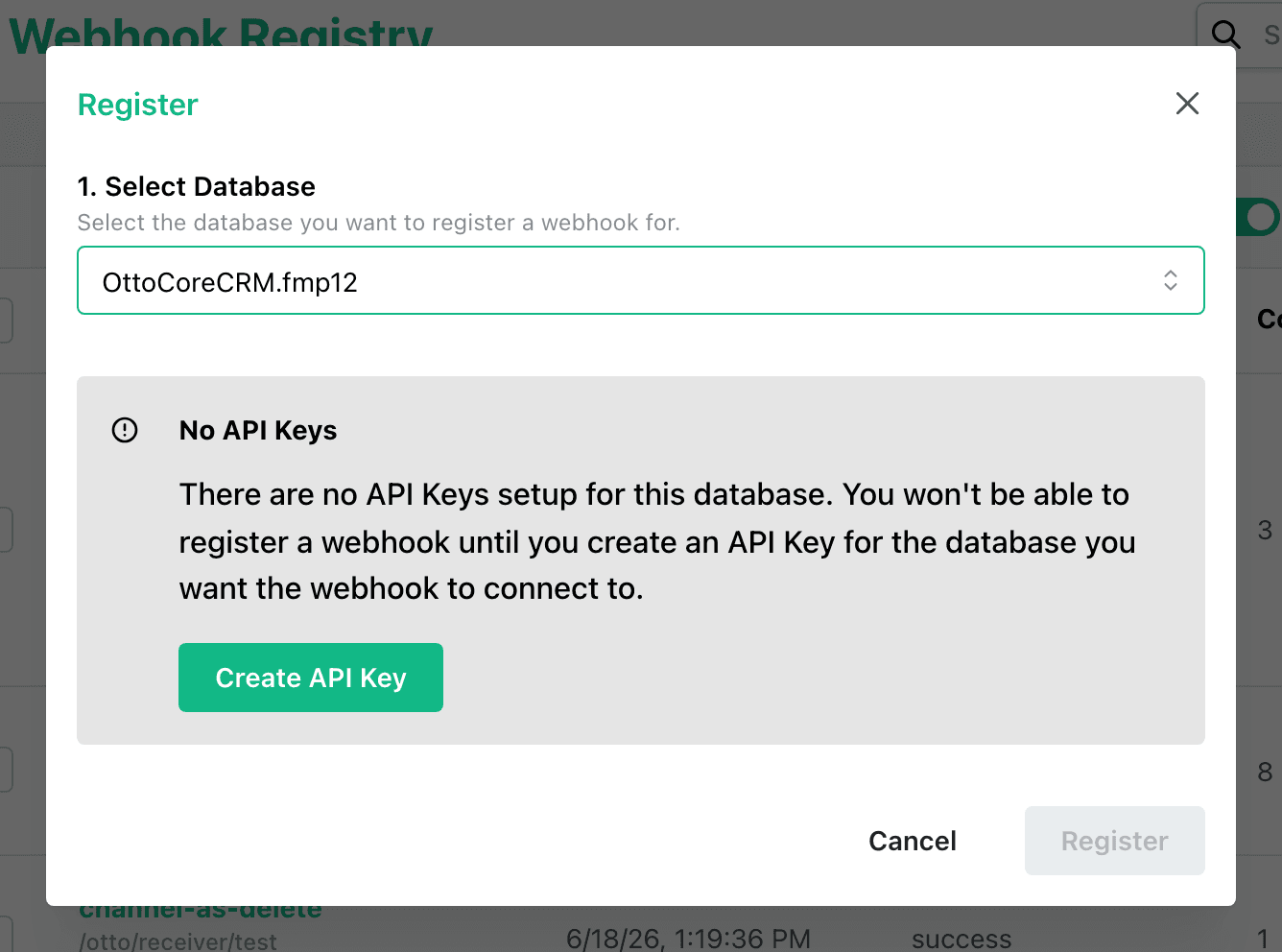 Create API Key