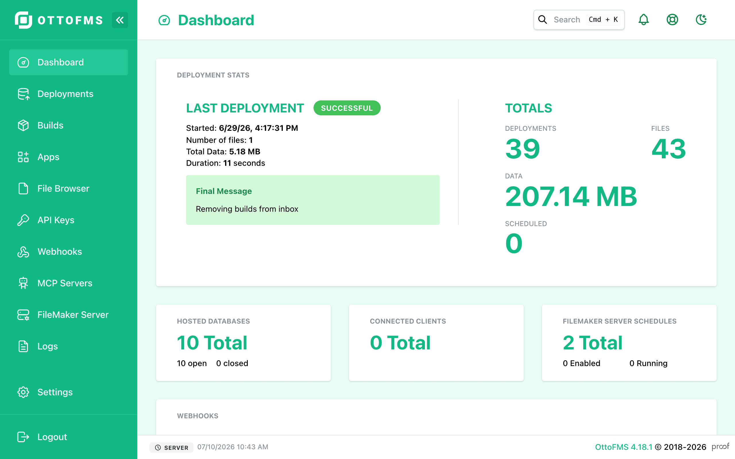Dashboard Screenshot