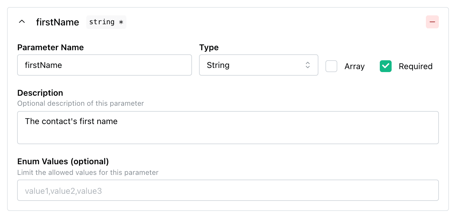 Defining a Parameter