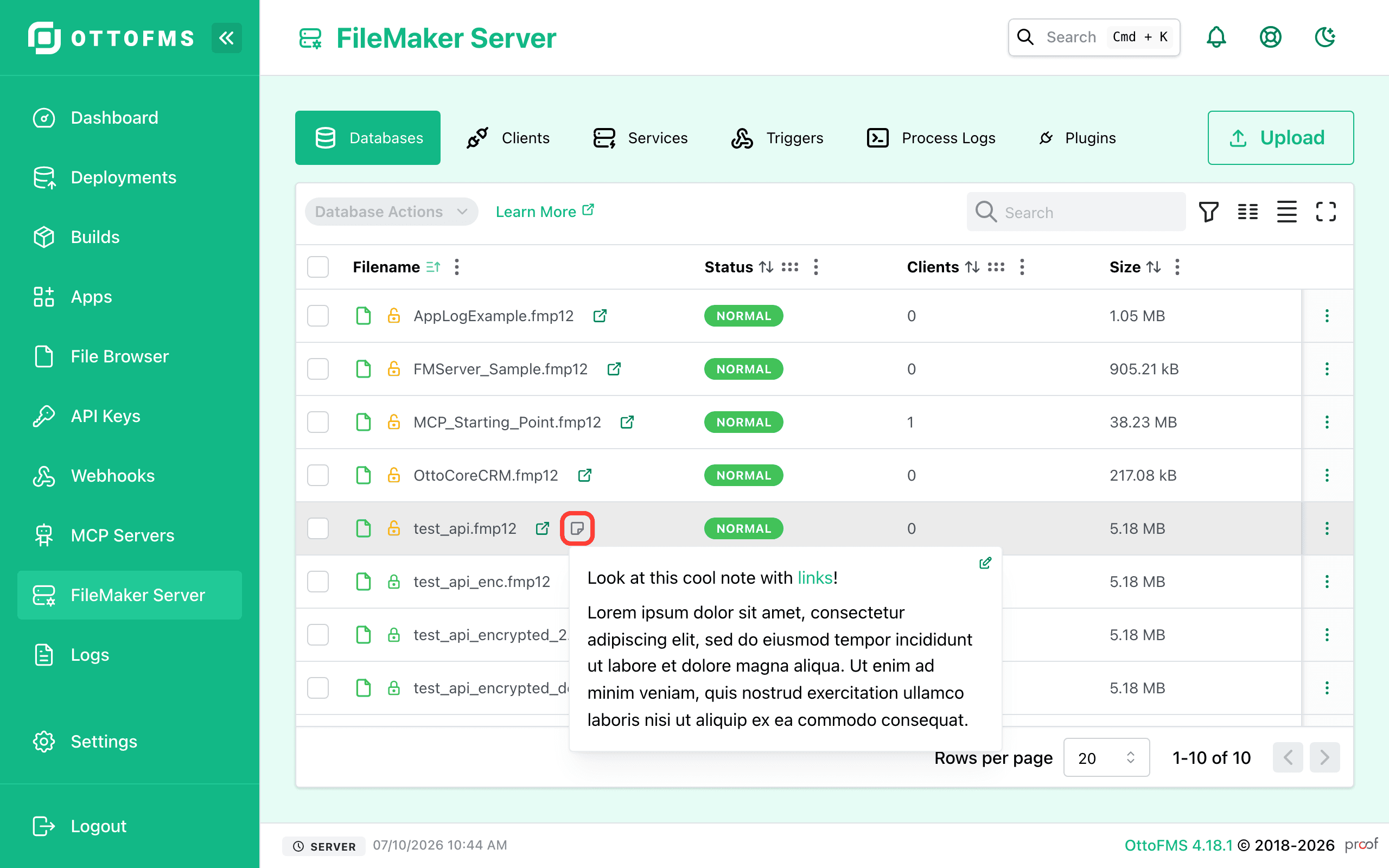 File Notes Hover