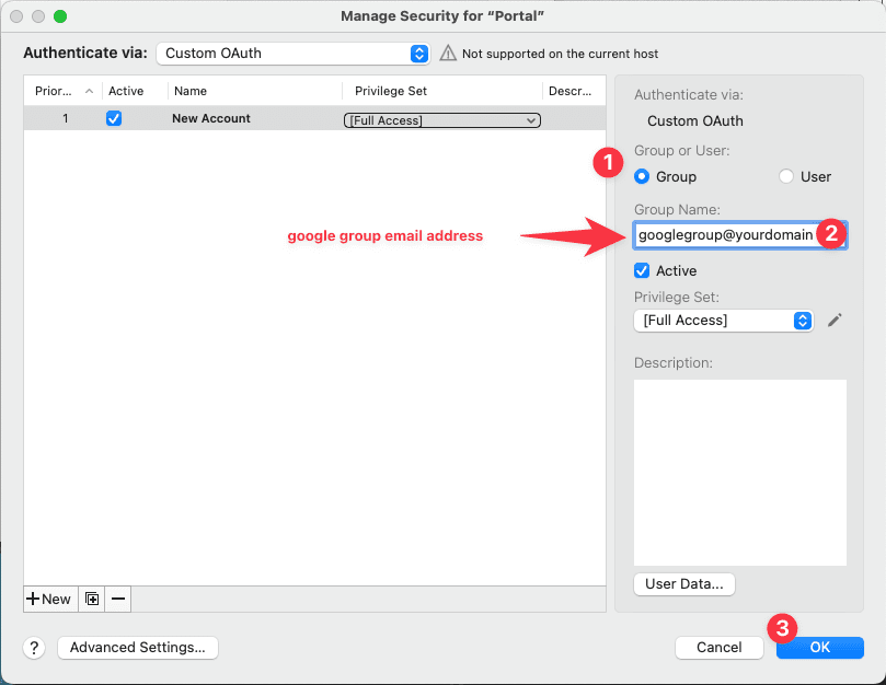 FileMaker File Setup