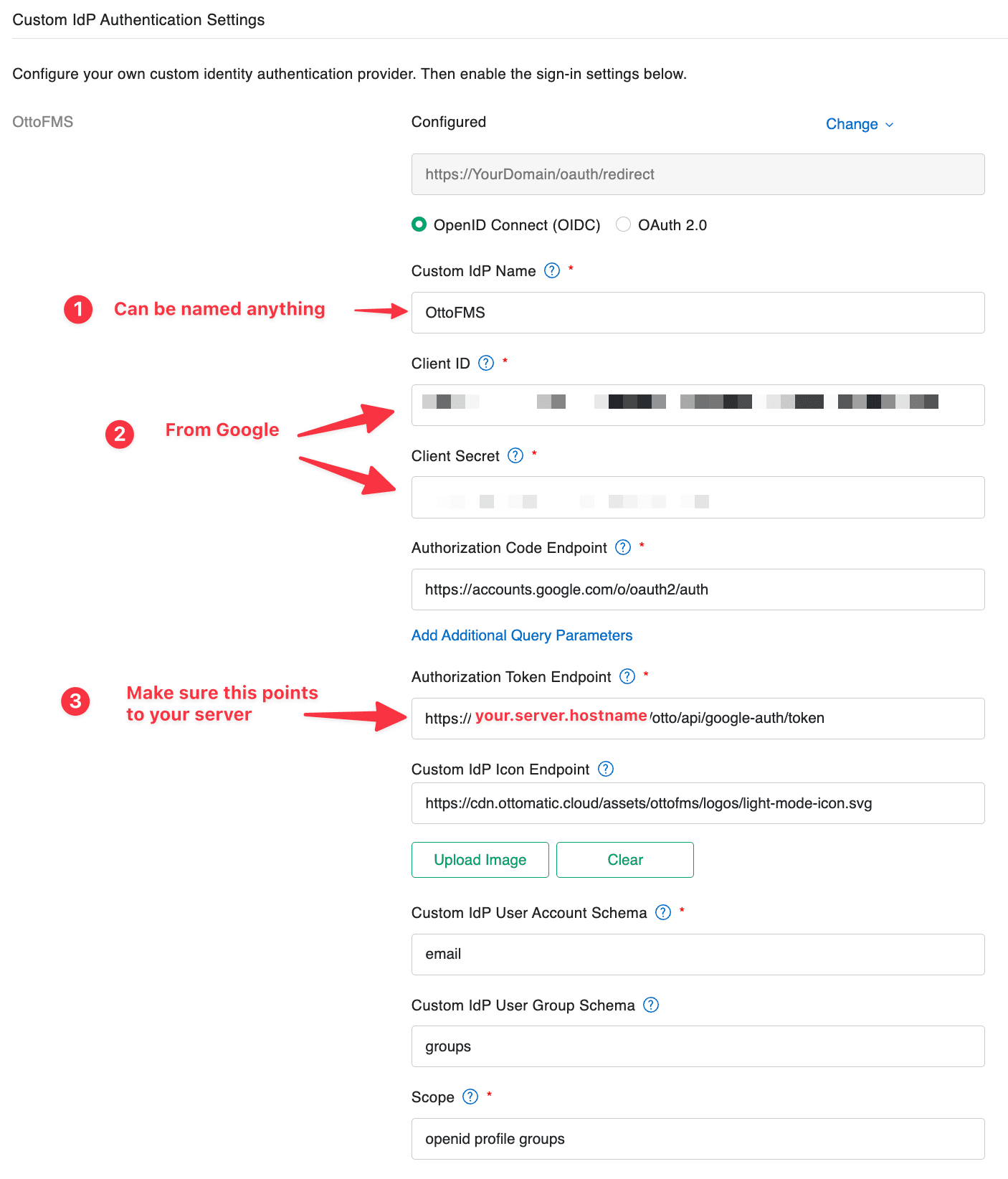 FileMaker Admin Console Custom IdP Configuration